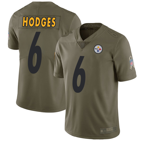 Youth Pittsburgh Steelers Football #6 Limited Olive Devlin Hodges 2017 Salute to Service Nike NFL Jersey->pittsburgh steelers->NFL Jersey